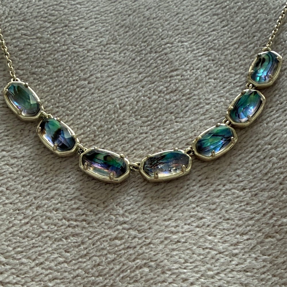 Kendra Scott Grayson gold and abalone necklace - Picture 3 of 6